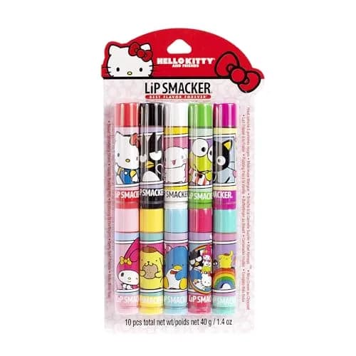 Lip Smacker Hello Kitty 10 Count Party Pack | Moisturizing, Smoothing, Soft Shine Lip Balm thumbnail 1