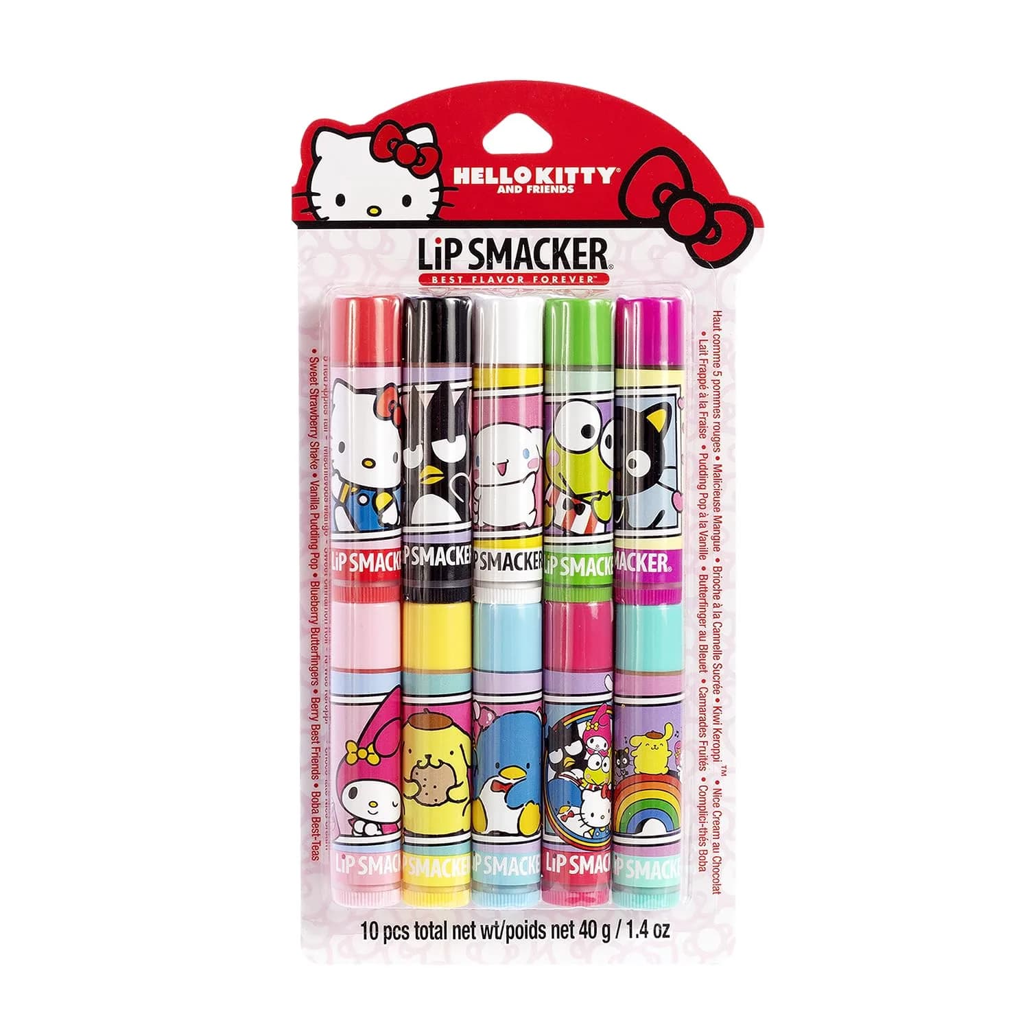 Lip Smacker Hello Kitty 10 Count Party Pack | Moisturizing, Smoothing, Soft Shine Lip Balm - main product image