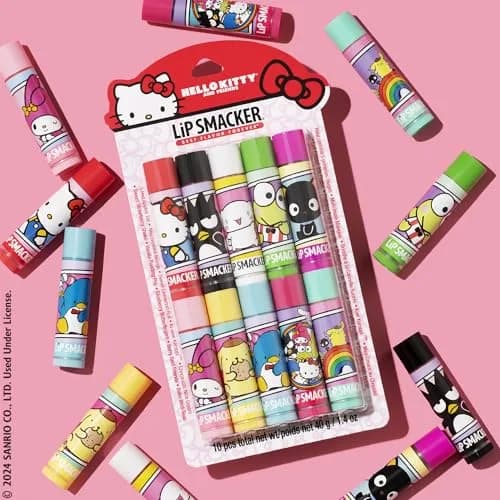 Lip Smacker Hello Kitty 10 Count Party Pack | Moisturizing, Smoothing, Soft Shine Lip Balm thumbnail 3