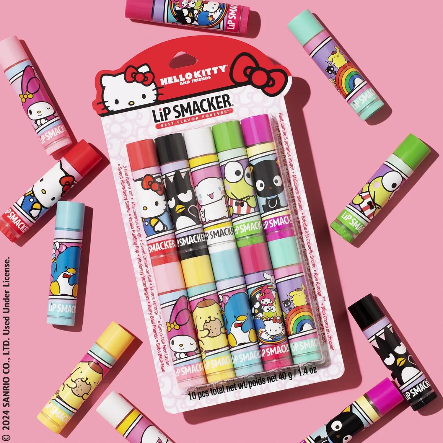 Lip Smacker Hello Kitty 10 Count Party Pack | Moisturizing, Smoothing, Soft Shine Lip Balm - view 3