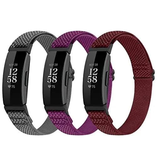 Huamanlou Adjustable Elastic Nylon Sport Bands Compatible with Fitbit Inspire 3/Inspire 2/Inspire/Inspire HR/Ace 2/Ace 3 | Breathable, Lightweight, Unisex thumbnail 1