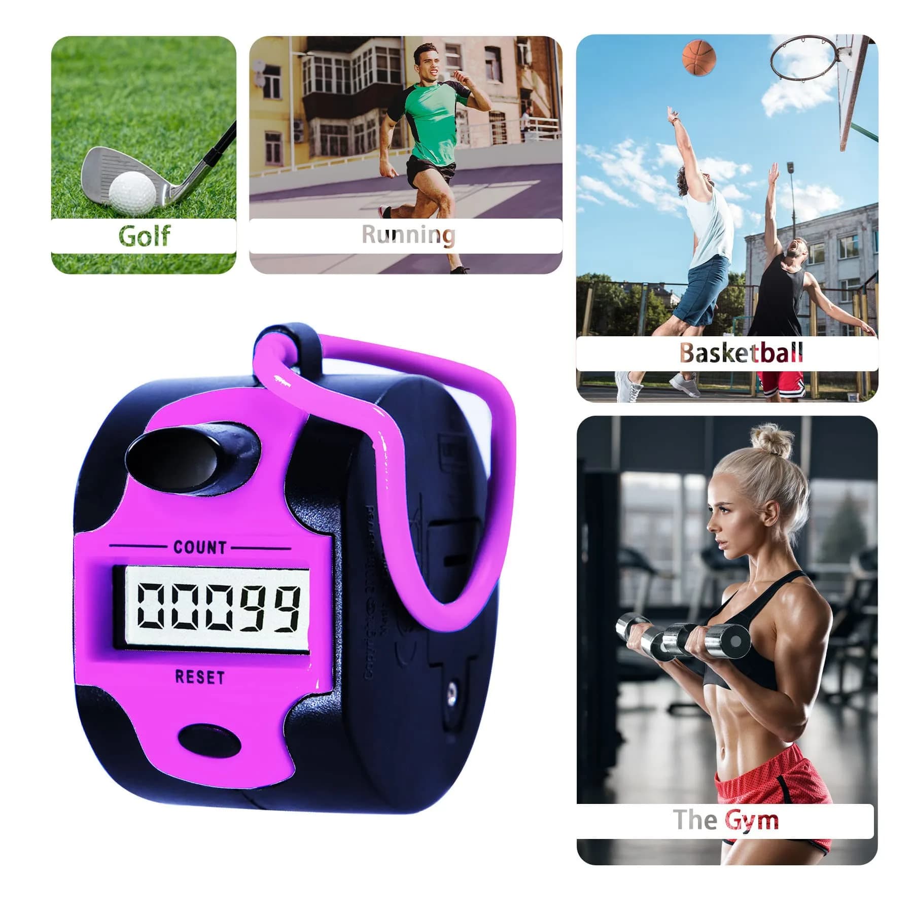 TESEAS Electronic Lap Counter Clicker with LCD Display | 5-Digit Counter - view 6