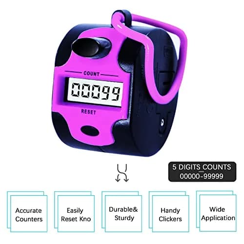 TESEAS Electronic Lap Counter Clicker with LCD Display | 5-Digit Counter thumbnail 3