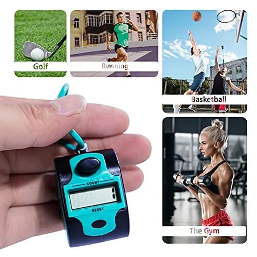 TESEAS 5-Digit Electronic Lap Counter Clicker (6-Pack, Blue) | Manual Tally Counter for Sports & Events thumbnail 6
