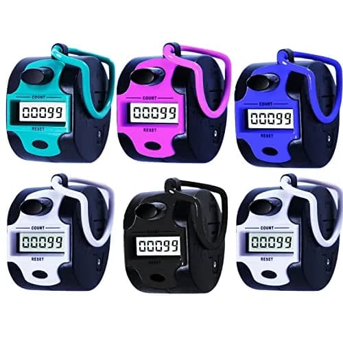 TESEAS 5-Digit Electronic Lap Counter Clicker (6-Pack, Blue) | Manual Tally Counter for Sports & Events thumbnail 1