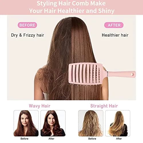 Yinhing Vented Paddle Brush for Thick Straight Hair 25cm (9.8in) | Detangles & Styles thumbnail 2