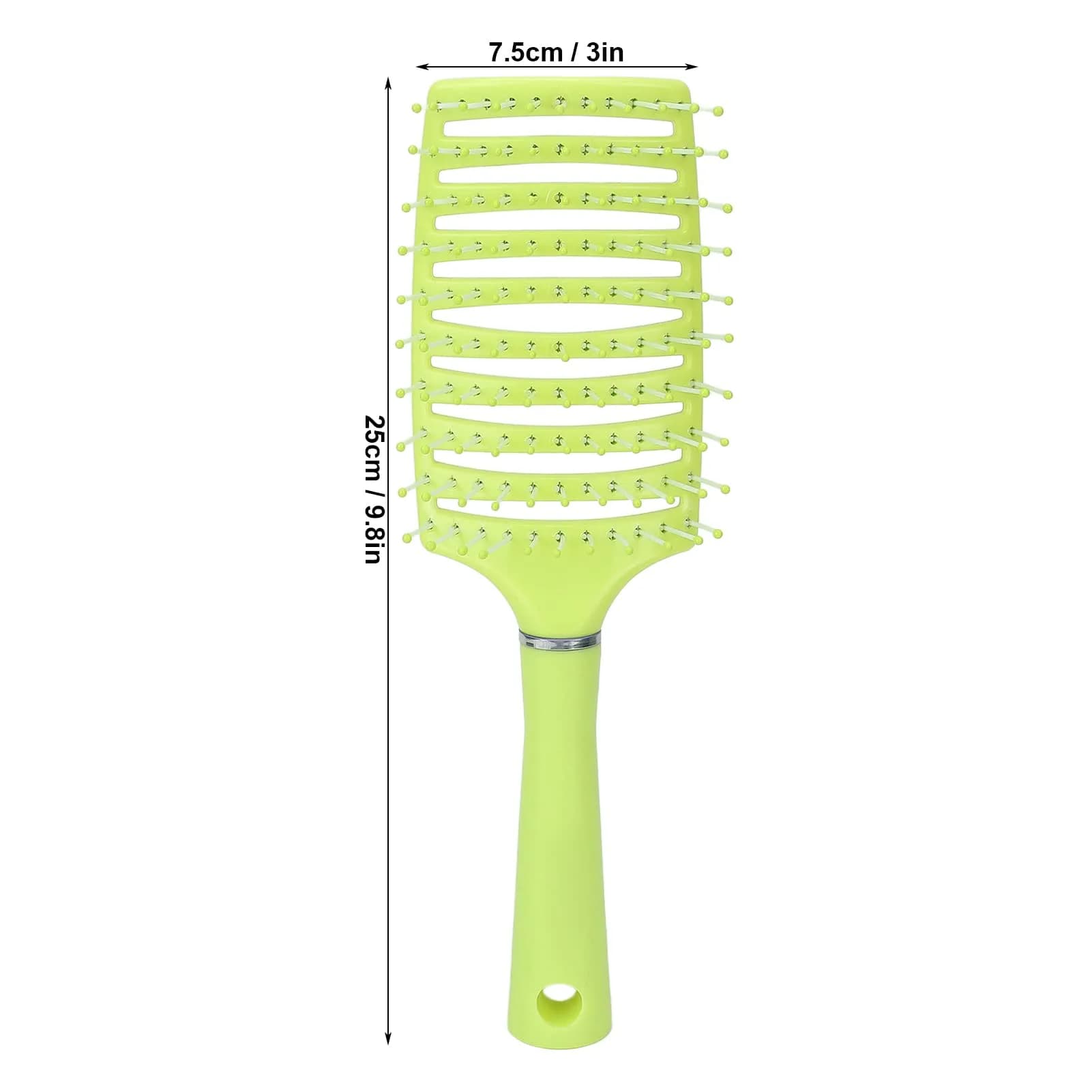 Yinhing Vented Paddle Hair Brush - Green | Detangling & Styling for Thick Straight Hair - view 7