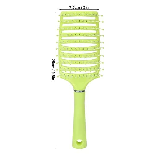 Yinhing Vented Paddle Hair Brush - Green | Detangling & Styling for Thick Straight Hair thumbnail 7