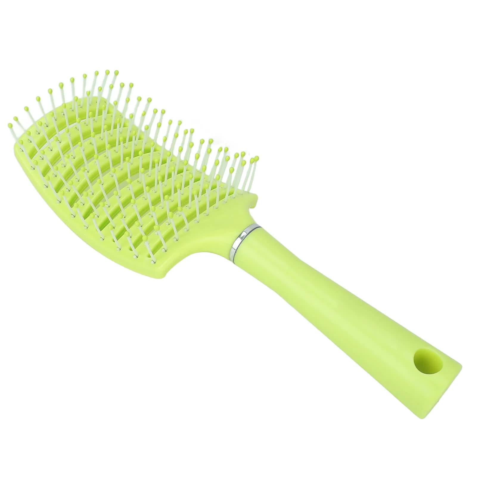 Yinhing Vented Paddle Hair Brush - Green | Detangling & Styling for Thick Straight Hair - view 8