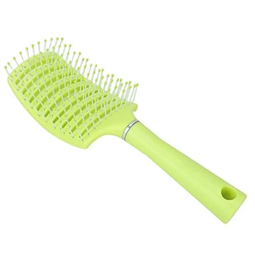 Yinhing Vented Paddle Hair Brush - Green | Detangling & Styling for Thick Straight Hair thumbnail 8