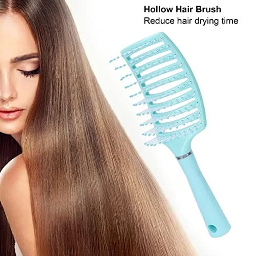 Yinhing Vented Paddle Hair Brush Blue | Detangling & Styling for Thick Straight Hair thumbnail 3