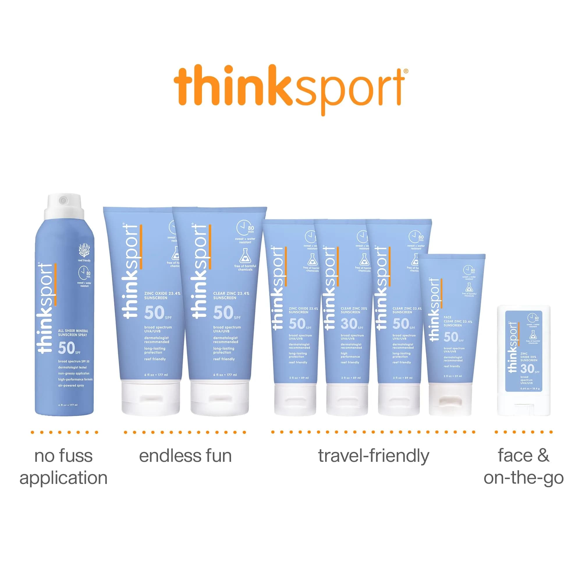 Thinksport SPF 50+ Mineral Sunscreen Spray, All Sheer, 177ml (6 Fl Oz) | Natural, Water Resistant Body Sun Protection - view 6