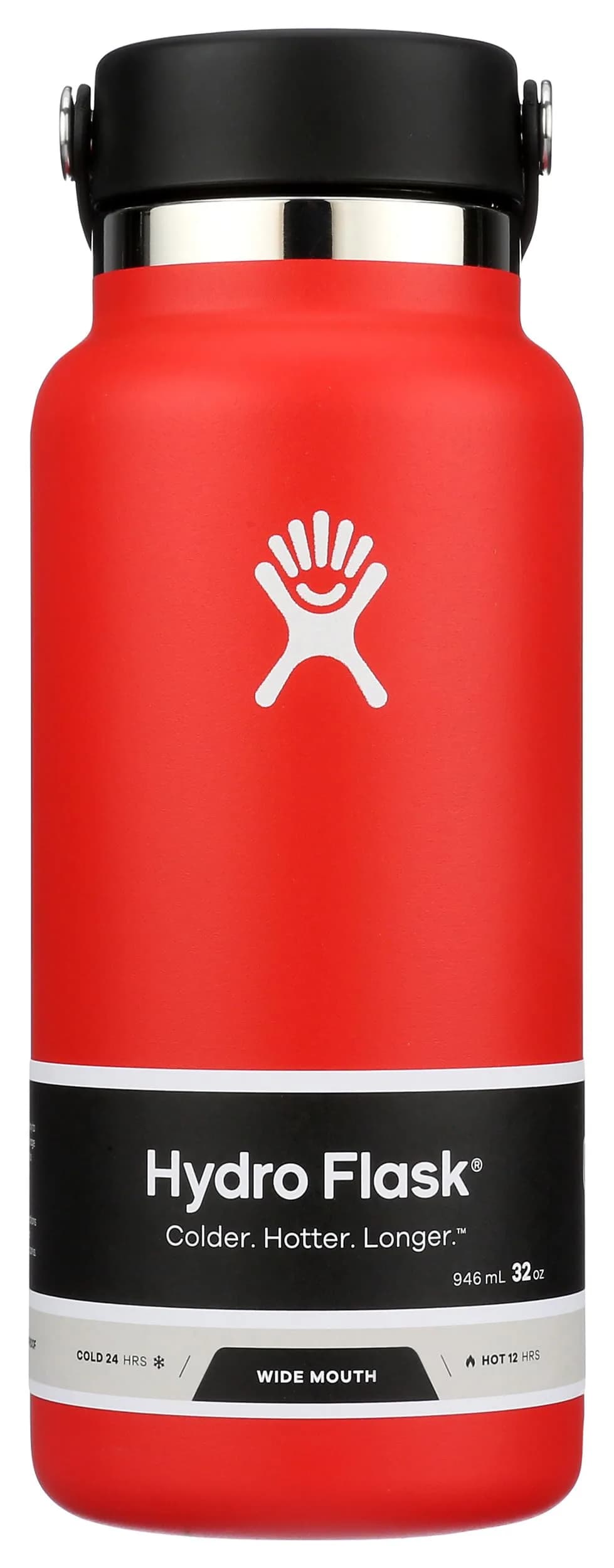 Hydro Flask 32 Oz Wide Mouth Water Bottle in Goji Red | Insulated Stainless Steel - main product image