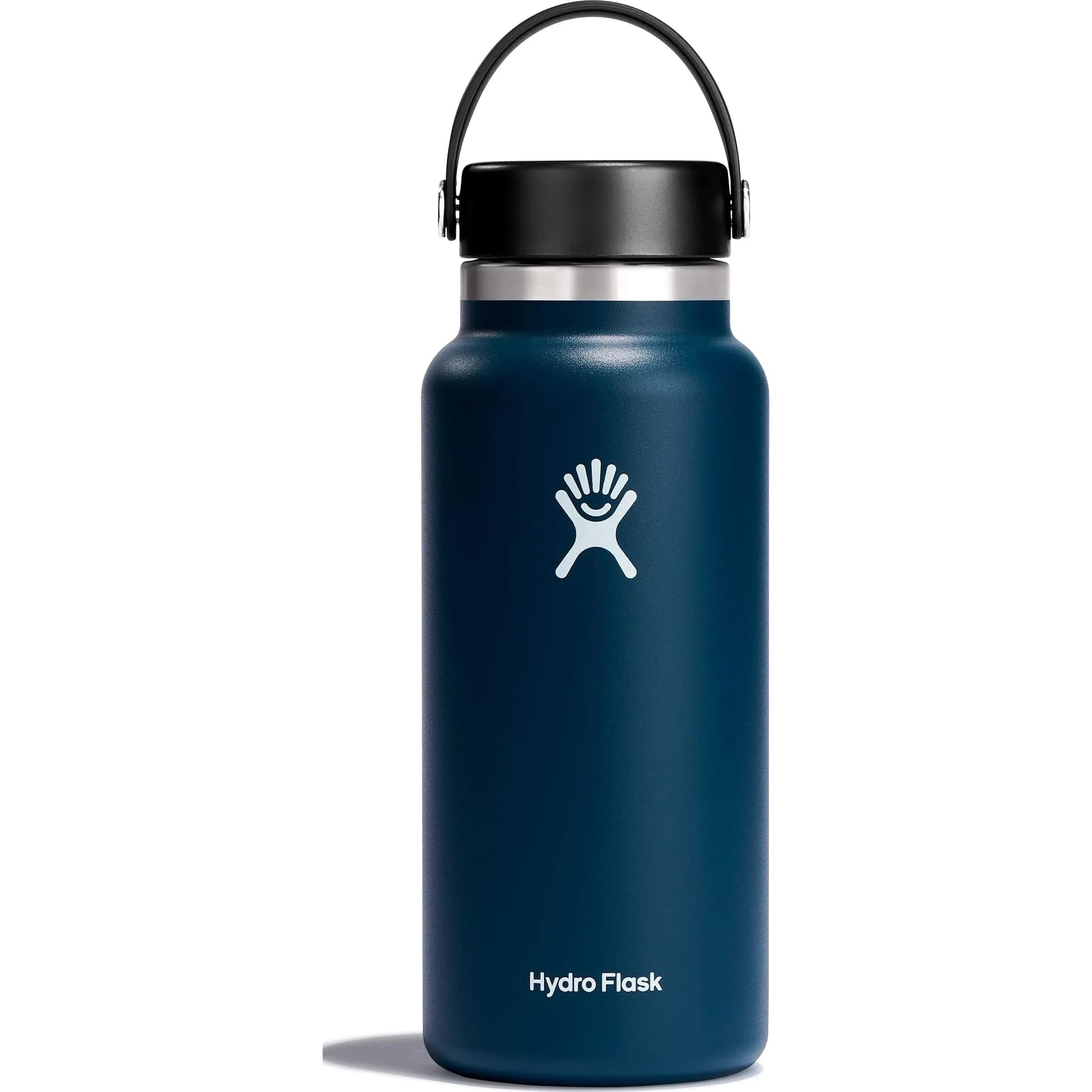 Hydro Flask Wide Mouth Water Bottle 32 Oz (946 ml) | Insulated Stainless Steel, Leakproof, Indigo Blue - main product image