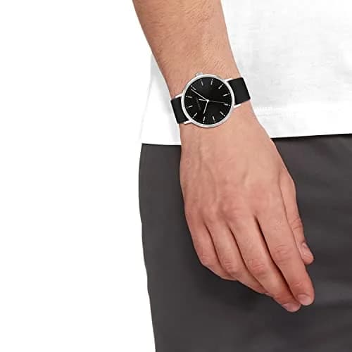 Calvin Klein Men's Quartz Watch 42mm | Black Leather Strap & Stainless Steel Case thumbnail 2
