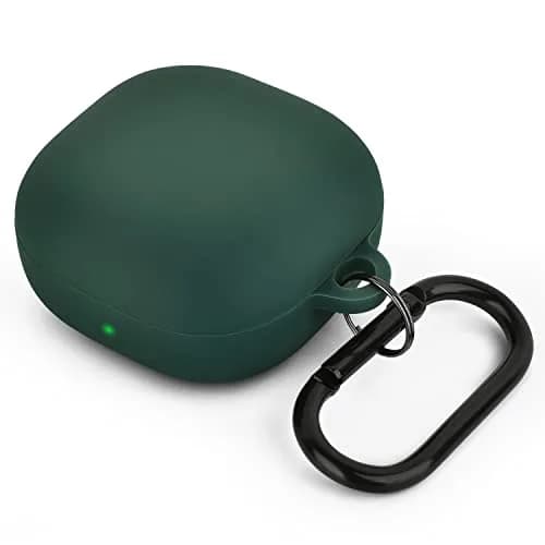 AIRSPO Silicone Case Compatible with Samsung Galaxy Buds 2 Pro, Galaxy Buds 2, Galaxy Buds Pro & Galaxy Buds Live | Midnight Green thumbnail 1