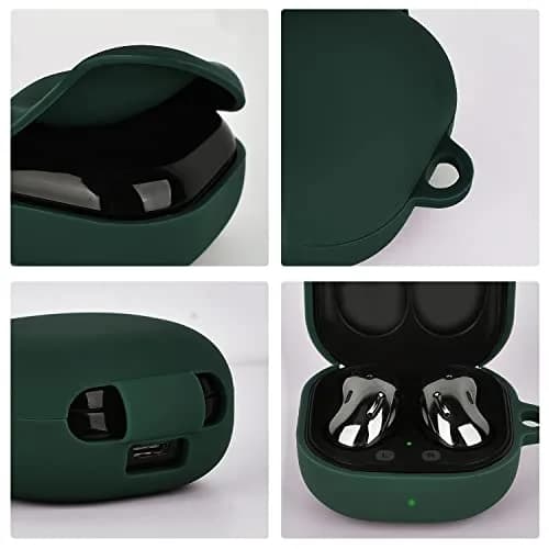 AIRSPO Silicone Case Compatible with Samsung Galaxy Buds 2 Pro, Galaxy Buds 2, Galaxy Buds Pro & Galaxy Buds Live | Midnight Green thumbnail 2