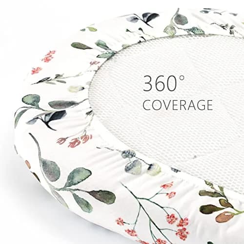 GRSSDER Stretchy Ultra Soft Fitted Bassinet Sheets 2 Pack, Universal Fit 81cm x 41cm x 13cm (32" x 16" x 5") | Breathable Jersey Knit for Baby Girls thumbnail 7