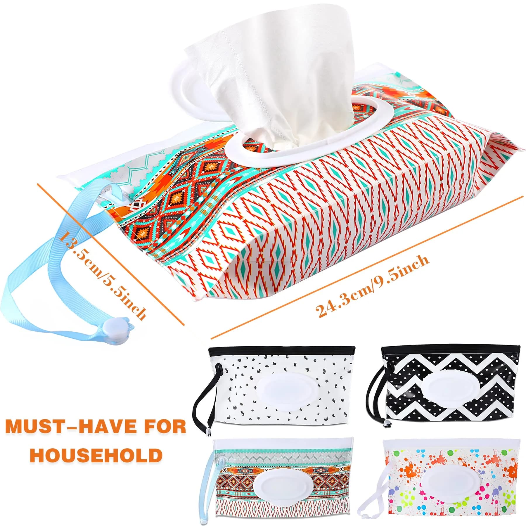 FEBSNOW 4 Pack Baby Wipe Dispenser, Reusable Travel Wipe Holder | BPA-Free EVA Material - view 2