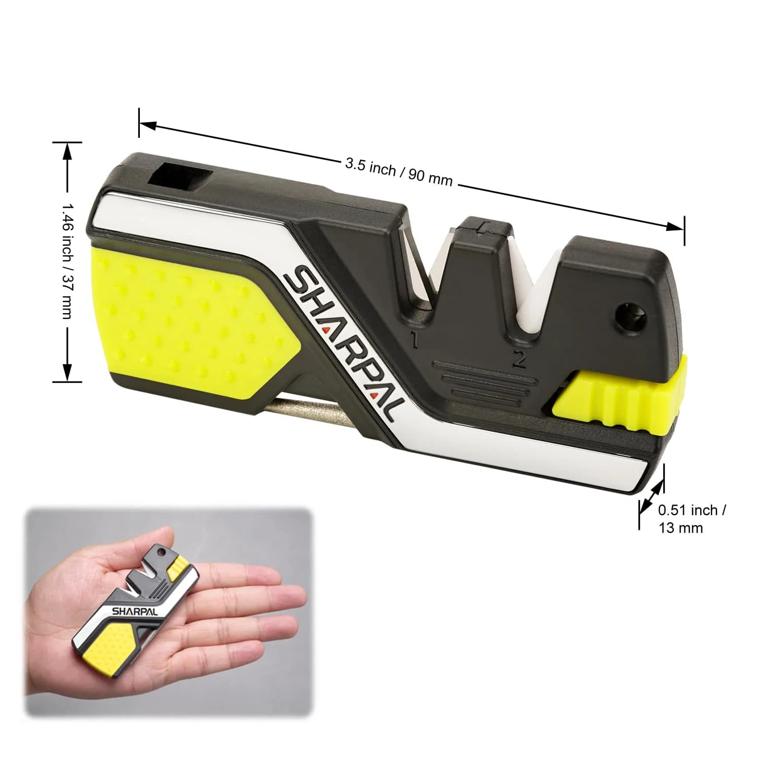 SHARPAL 101N-G Pocket Knife Sharpener with Ferro Rod & Whistle | 10.9 cm (4.3 in) Length - view 3
