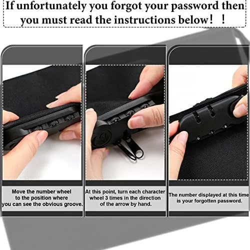 Reginary Black Locking Money Bag 2 Pcs 20cm (8in) | Secure Zippered Pouch for Cash and Cards thumbnail 5