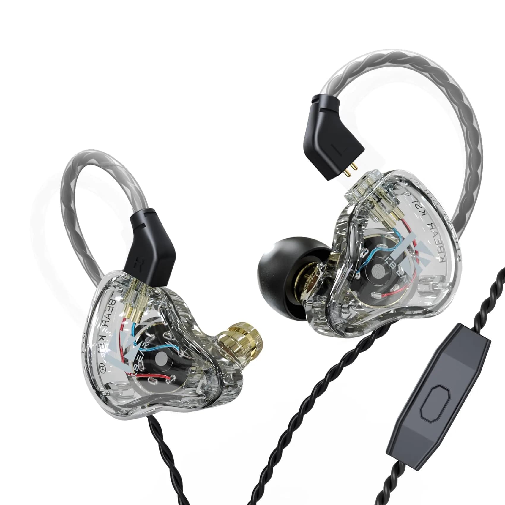 YINYOO KBEAR KS1 In Ear Monitor Bass Earbuds Wired Earbuds | Clear Sound Stereo Headphones with Detachable Cable for Musicians