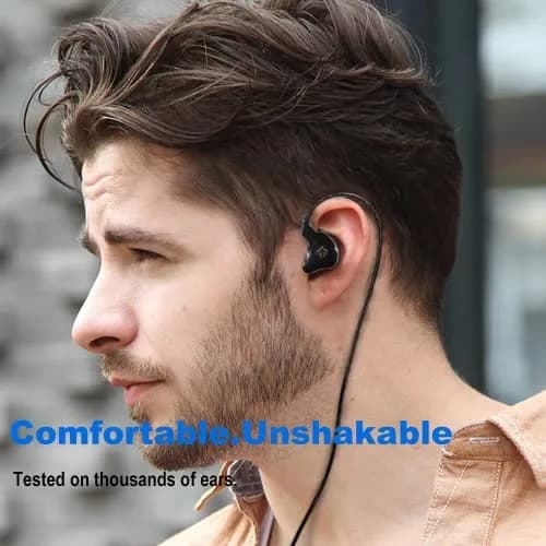YINYOO KBEAR KS1 In Ear Monitor Bass Earbuds Wired Earbuds | Clear Sound Stereo Headphones with Detachable Cable for Musicians thumbnail 6