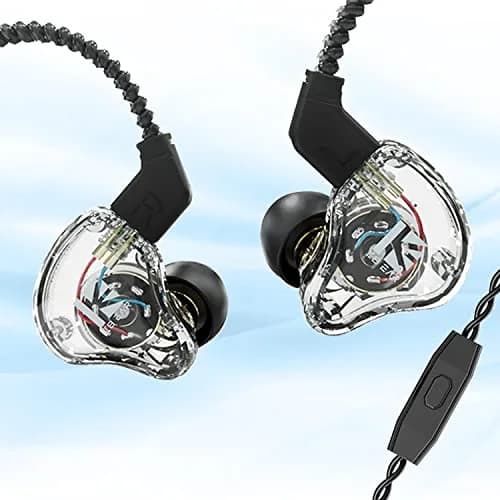 YINYOO KBEAR KS1 In Ear Monitor Bass Earbuds Wired Earbuds | Clear Sound Stereo Headphones with Detachable Cable for Musicians thumbnail 8