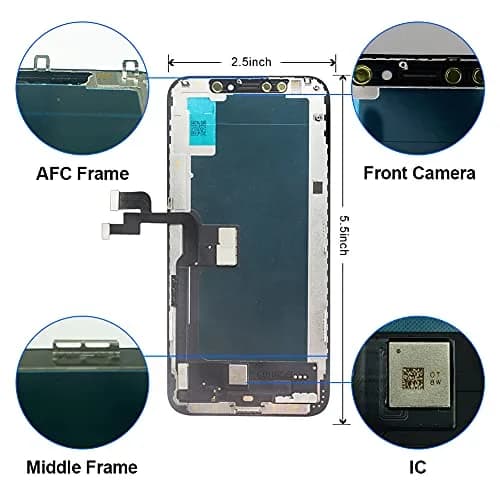 EFAITHFIX iPhone XS OLED Screen Replacement 5.8 Inch | Full Assembly with Tools & Waterproof Adhesive thumbnail 7