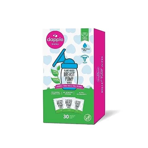 Dapple Breast Pump Wipes Singles 30 Count | Hypoallergenic & Powered by Plants, Fragrance-Free, Easy On-the-Go thumbnail 1
