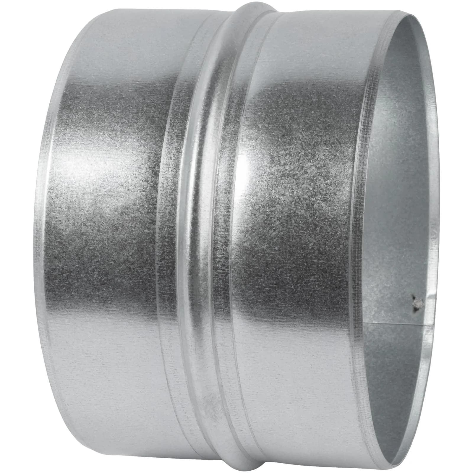 Vent Systems 6'' Inch Galvanized Steel Duct Connector | Round Ventilation Duct Extension for HVAC & Industrial Use — 6 Inch