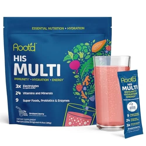 Root'd Multivitamin Powder for Men - 24 Vitamins & Minerals | Sugar-Free Hydration with Organic Superfoods thumbnail 1