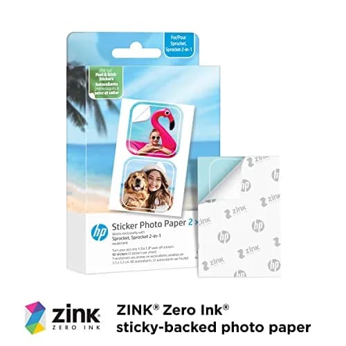 HP Sprocket 2x3” Premium Zink Pre-Cut Sticker Photo Paper, 30 Sheets (7.62x5.08 cm) | Fade-Resistant & Smudge-Proof thumbnail 2