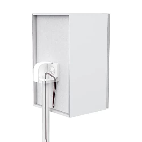 AVF Adjustable Height Speaker Floor Stands, Set of 2, 7.48" Base, 31.75-42.2" H, 11 lbs Capacity | White Steel Construction thumbnail 8