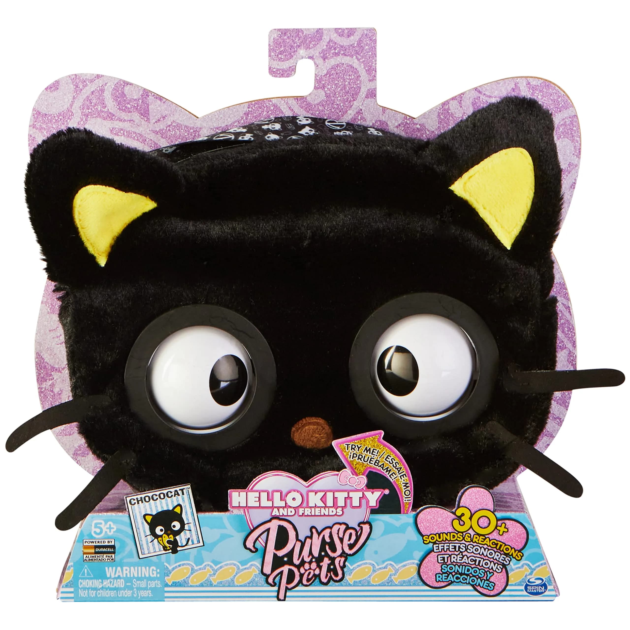 Purse Pets Chococat Interactive Shoulder Bag with 30+ Sounds, Eye Flashes, Reactions and Music | Musical Toy for Ages 5+