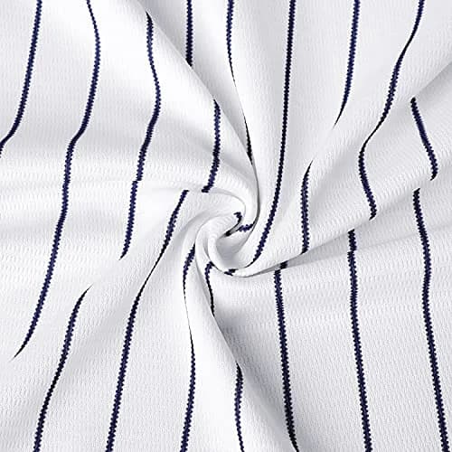JKNAKN White Shirt Small | Classic Short Sleeve Baseball Jersey for Men thumbnail 6