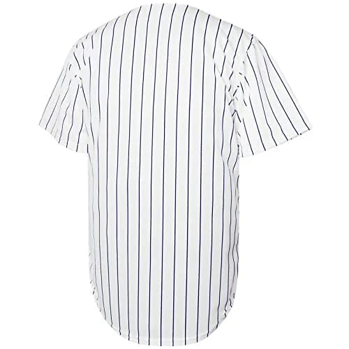 JKNAKN White Shirt Small | Classic Short Sleeve Baseball Jersey for Men thumbnail 3