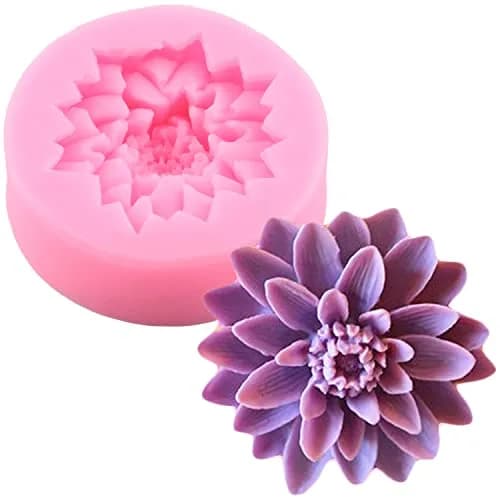 ZiXiang Flower Silicone Molds Set of 4 | Rose Chrysanthemum Fondant Molds for Cake Decorating, 1.88-2.20 inch Cavities thumbnail 9
