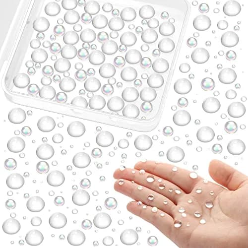 MIKIMIQI 700 Pcs Clear Dewdrop Holographic Water Embellishments | Scrapbooking & Card Making Supplies thumbnail 1