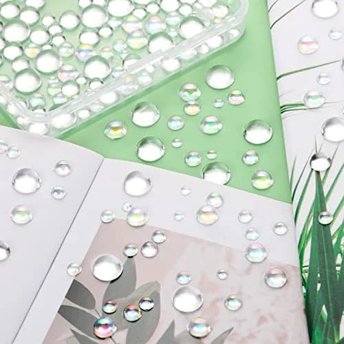 MIKIMIQI 700 Pcs Clear Dewdrop Holographic Water Embellishments | Scrapbooking & Card Making Supplies thumbnail 7