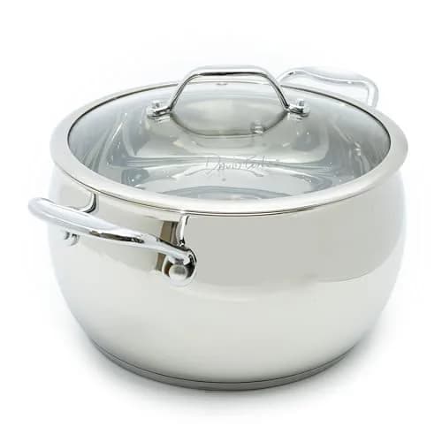 David Burke Splendor Stainless Steel 7-Quart Dutch Oven with Glass Lid | 6.6 L (7 qt) Oven Safe Pot thumbnail 1