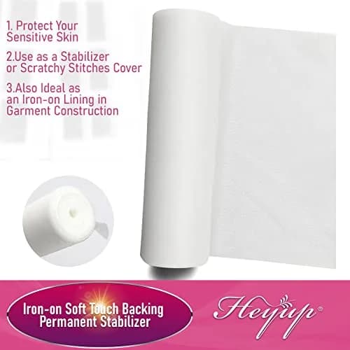 HEYUP Iron on Embroidery Stabilizer 8" x 9 Yd Light Weight Prevent Scratchy Sensitive Skin thumbnail 6