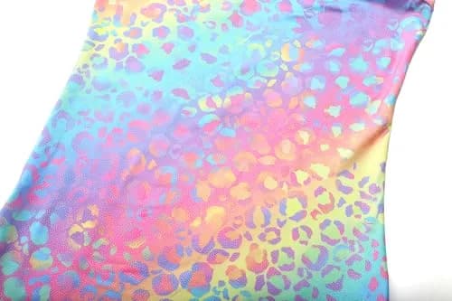 LUOUSE Toddler Girls Gymnastics Leotards 2-Pack Rainbow Leopard & Sparkle Print | 8-9 Years (25.98" Chest) thumbnail 3
