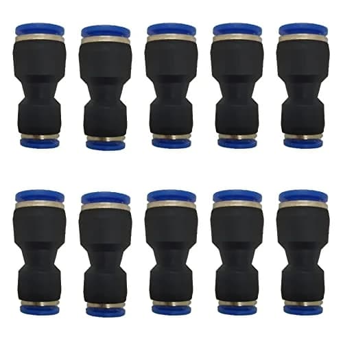 ROZESAZZ Pneumatic Quick Connector 8mm OD x 6mm OD Reducer Union (Pack of 10) | Connects Different Tube Sizes thumbnail 1