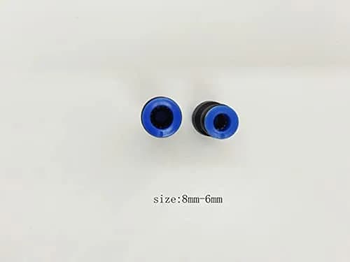 ROZESAZZ Pneumatic Quick Connector 8mm OD x 6mm OD Reducer Union (Pack of 10) | Connects Different Tube Sizes thumbnail 2