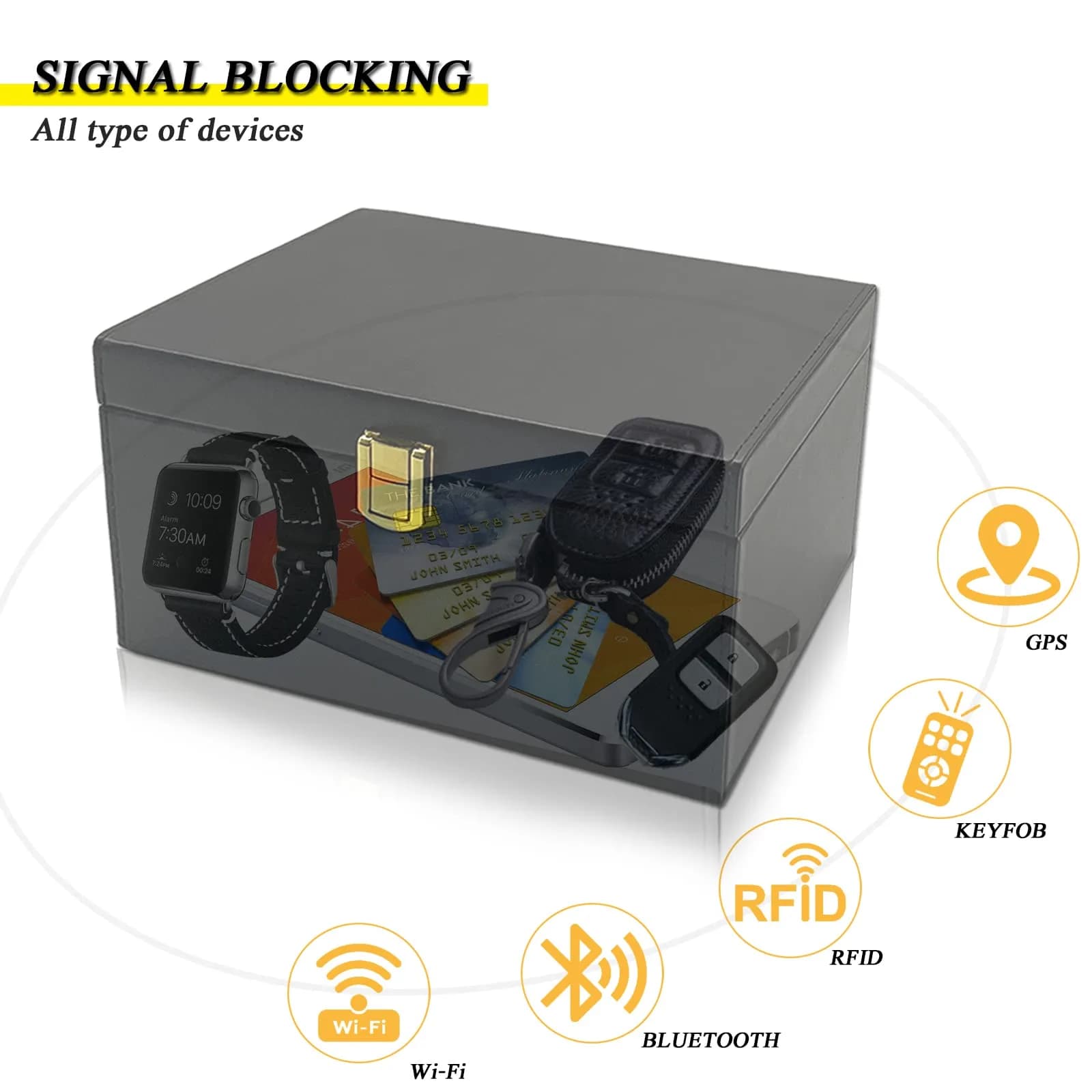 briidea Faraday Box for 10+ Keys | RFID Signal Blocking Car Key Safe - view 3