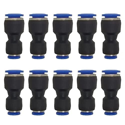 ROZESAZZ 8mm OD x 4mm OD Pneumatic Reducer Push-to-Connect Fittings (Pack of 10) | Connect Air Lines Easily thumbnail 1