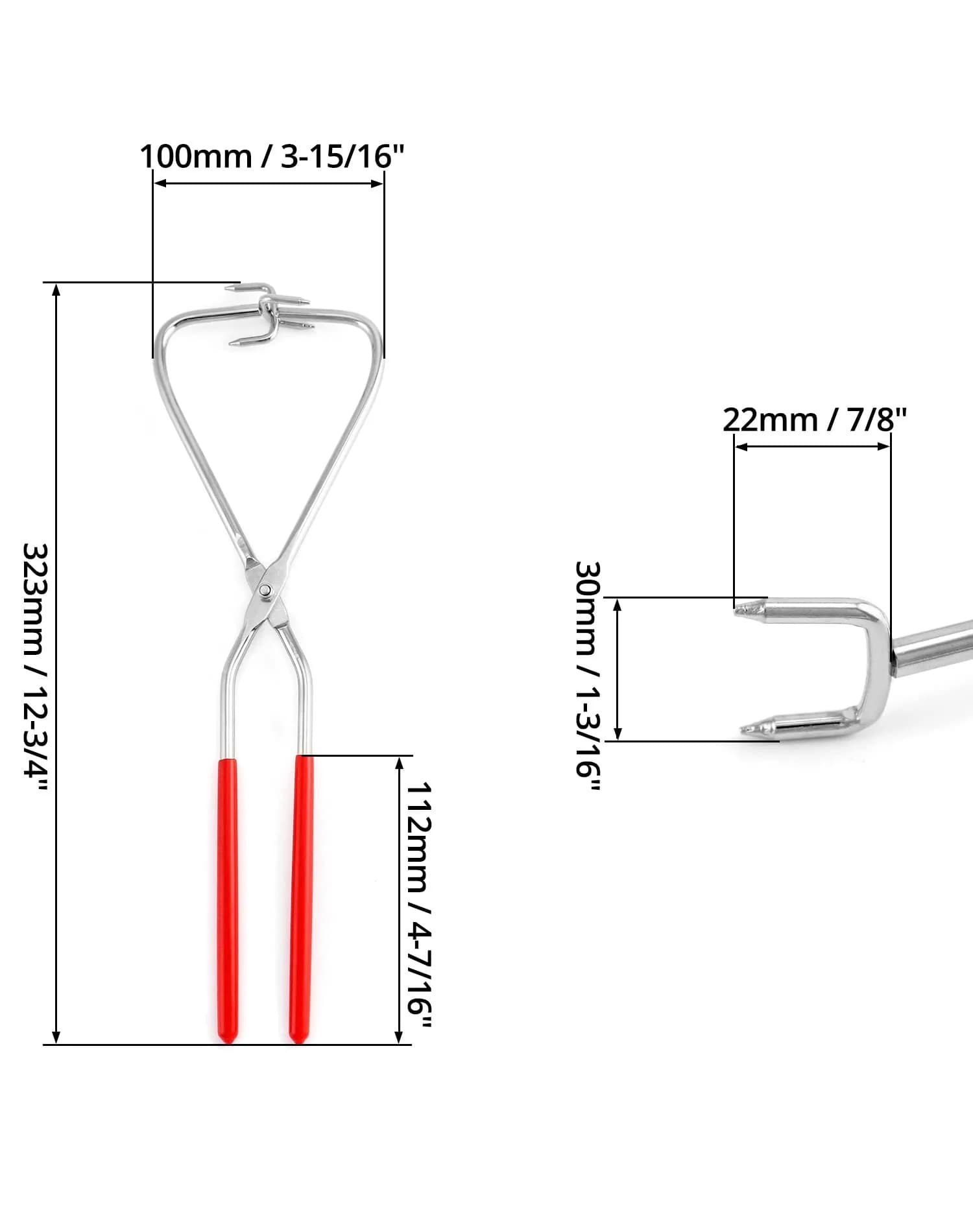 QWORK Dipping Tongs Glazing Tools 191g (0.42 lb) | Stainless Steel Pottery Clay Sculpture Pliers for Modeling - view 6