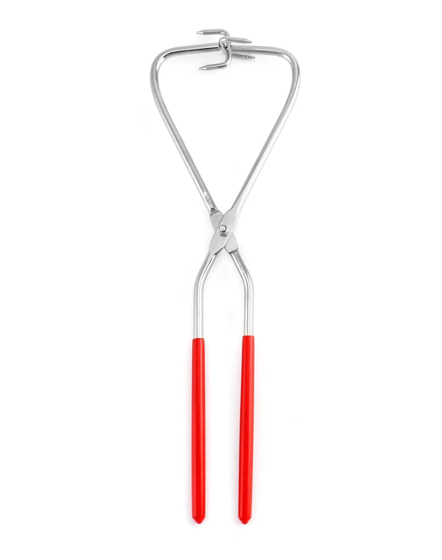 QWORK Dipping Tongs Glazing Tools 191g (0.42 lb) | Stainless Steel Pottery Clay Sculpture Pliers for Modeling - view 2