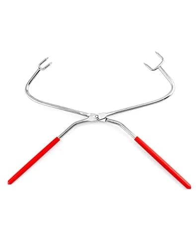 QWORK Dipping Tongs Glazing Tools 191g (0.42 lb) | Stainless Steel Pottery Clay Sculpture Pliers for Modeling thumbnail 3